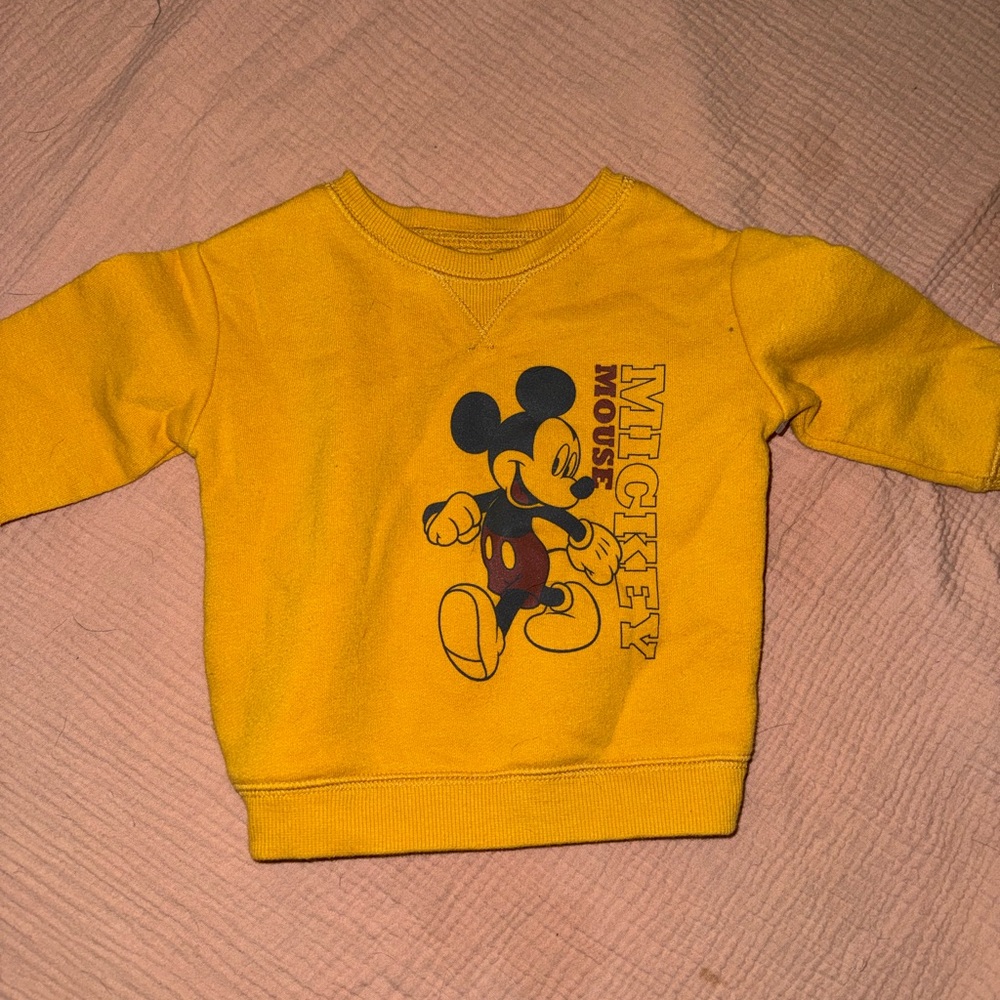 Jumping Beans Mustard Mickey Mouse Kids Sweatshirt